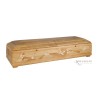 COFFIN CASKET AMERICAN OAK INLAID DISTRIBUTED FOR FUNERAL HOMES 100% MADE IN ITALY