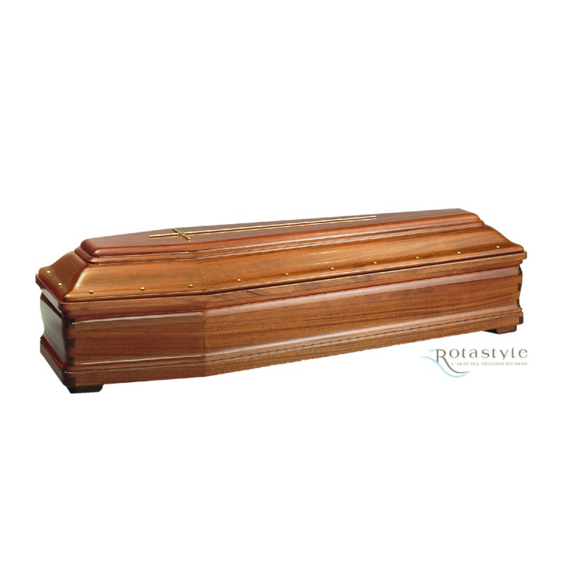 COFFIN CASKET LUX DOVETAIL WALNUT DISTRIBUTED FOR FUNERAL HOMES 100% MADE IN ITALY