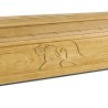 COFFIN CASKET IRIS ENGRAVED YELLOW PINE DISTRIBUTED FOR FUNERAL HOMES 100% MADE IN ITALY