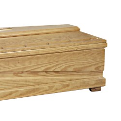 COFFIN CASKET YELLOW PINE DISTRIBUTED FOR FUNERAL HOMES 100% MADE IN ITALY