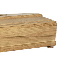 COFFIN CASKET YELLOW PINE DISTRIBUTED FOR FUNERAL HOMES 100% MADE IN ITALY