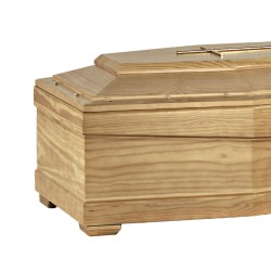 COFFIN CASKET YELLOW PINE DISTRIBUTED FOR FUNERAL HOMES 100% MADE IN ITALY