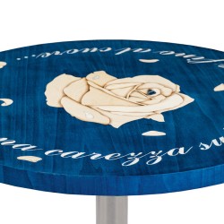 Round table CRISTALLO DI LUCE blu