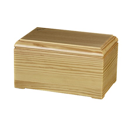 CINERARY URN SMOOTH YELLOW PINE DISTRIBUTED FOR FUNERAL HOMES 100% MADE IN ITALY & CREMATION