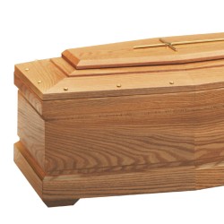 ATAUD FERETRO EN ROBLE AMERICANO DISTRIBUIDO PARA FUNERARIAS Y TANATORIOS 100% ITALIANO