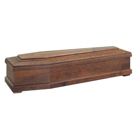 COFFIN CASKET ITALIAN WALNUT DISTRIBUTED FOR FUNERAL HOMES 100% MADE IN ITALY