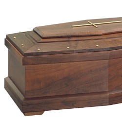 COFFIN CASKET ITALIAN WALNUT DISTRIBUTED FOR FUNERAL HOMES 100% MADE IN ITALY