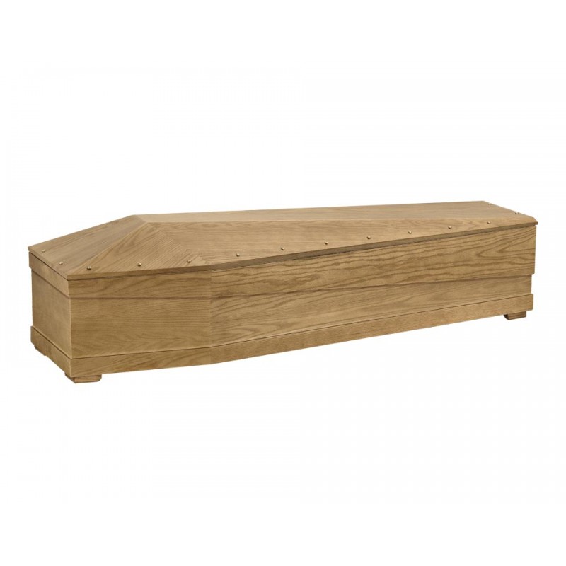 COFFIN CASKET EKEOS AMERICAN OAK SMOOTH DISTRIBUTED FOR FUNERAL HOMES 100% MADE IN ITALY