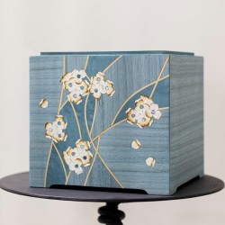 INLAID CINERARY URN DISTRIBUTED FOR FUNERAL HOMES & CREMATION 100% MADE IN ITALY