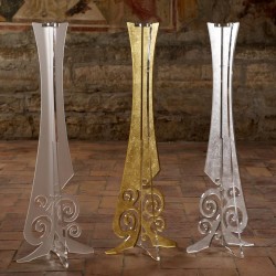 FUNCTIONAL PLEXIGLASS FURNISHINGS WITH GOLD-LEAF DISTRIBUTED FOR FUNERAL HOMES 100% MADE IN ITALY