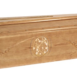 COFFIN CASKET BRASS ACCESSORY YELLOW PINE PRODUCED & DISTRIBUTED BY ROTASTYLE 100% MADE IN ITALY