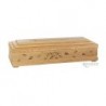 COFFIN CASKET FOGLIE NEL VENTO INLAID AMERICAN OAK DISTRIBUTED FOR FUNERAL HOMES 100% MADE IN ITALY