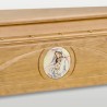 ATAUD FERETRO VIRGEN INFINITO CUERO EN PINO DISTRIBUIDO PARA FUNERARIAS Y TANATORIOS 100% ITALIANO