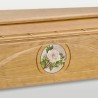 ATAUD FERETRO ROSA CUERO EN PINO DISTRIBUIDO PARA FUNERARIAS Y TANATORIOS 100% ITALIANO