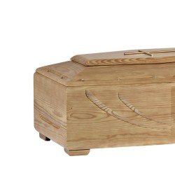 COFFIN CASKET INFINITY ROSES YELLOW PINE PRODUCED & DISTRIBUTED BY ROTASTYLE 100% MADE IN ITALY