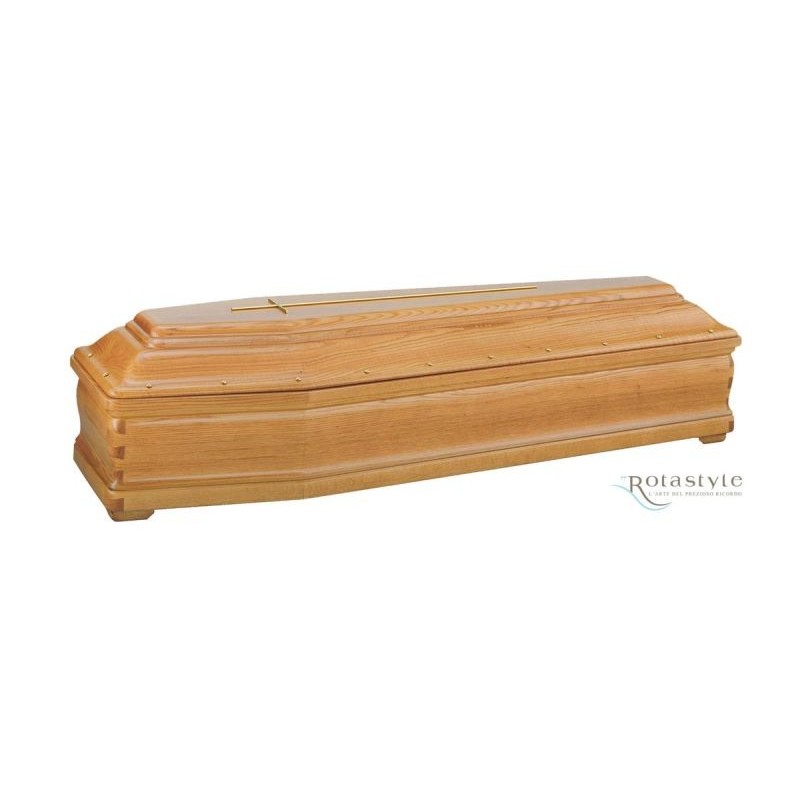 COFFIN CASKET LUX DOVETAIL AMERICAN OAK DISTRIBUTED FOR FUNERAL HOMES 100% MADE IN ITALY