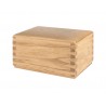 COFFIN CASKET LUX DOVETAIL AMERICAN OAK DISTRIBUTED FOR FUNERAL HOMES 100% MADE IN ITALY