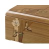 INLAID CINERARY URN IN WALNUT DISTRIBUTED FOR FUNERAL HOMES & CREMATION 100% MADE IN ITALY