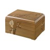 INLAID CINERARY URN IN WALNUT DISTRIBUTED FOR FUNERAL HOMES & CREMATION 100% MADE IN ITALY