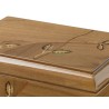 INLAID CINERARY URN IN WALNUT DISTRIBUTED FOR FUNERAL HOMES & CREMATION 100% MADE IN ITALY