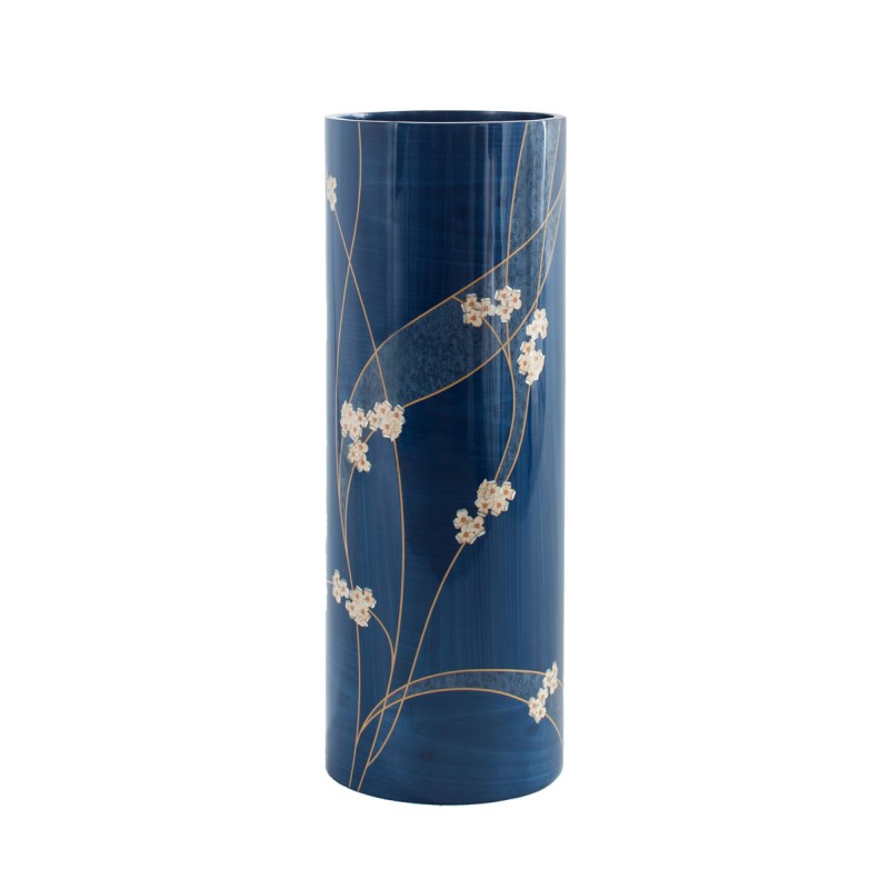 Inlaid planter CILIEGIO IN FIORE BLU