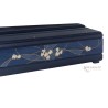 COFFIN CASKET AMERICAN OAK INLAID DISTRIBUTED FOR FUNERAL HOMES 100% MADE IN ITALY