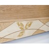 COFFIN CASKET AMERICAN OAK INLAID DISTRIBUTED FOR FUNERAL HOMES 100% MADE IN ITALY