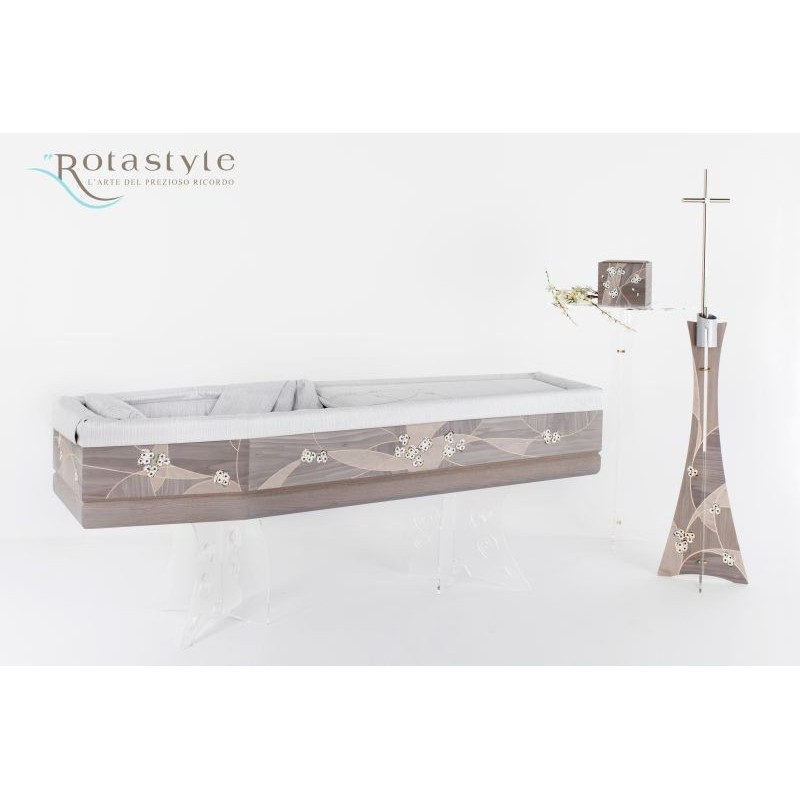 MATERIEL POUR CHAPELLE SALON FUNERAIRE CERISIER EN MARQUETERIE DISTRIBUÉ 100% ITALIEN