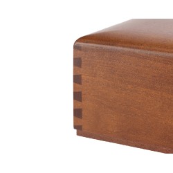 CINERARY URN DOVETAIL AMERICAN MAHOGANY DISTRIBUTED FOR FUNERAL HOMES & CREMATION 100% MADE IN ITALY