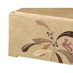 INLAID CINERARY URN DISTRIBUTED FOR FUNERAL HOMES & CREMATION 100% MADE IN ITALY