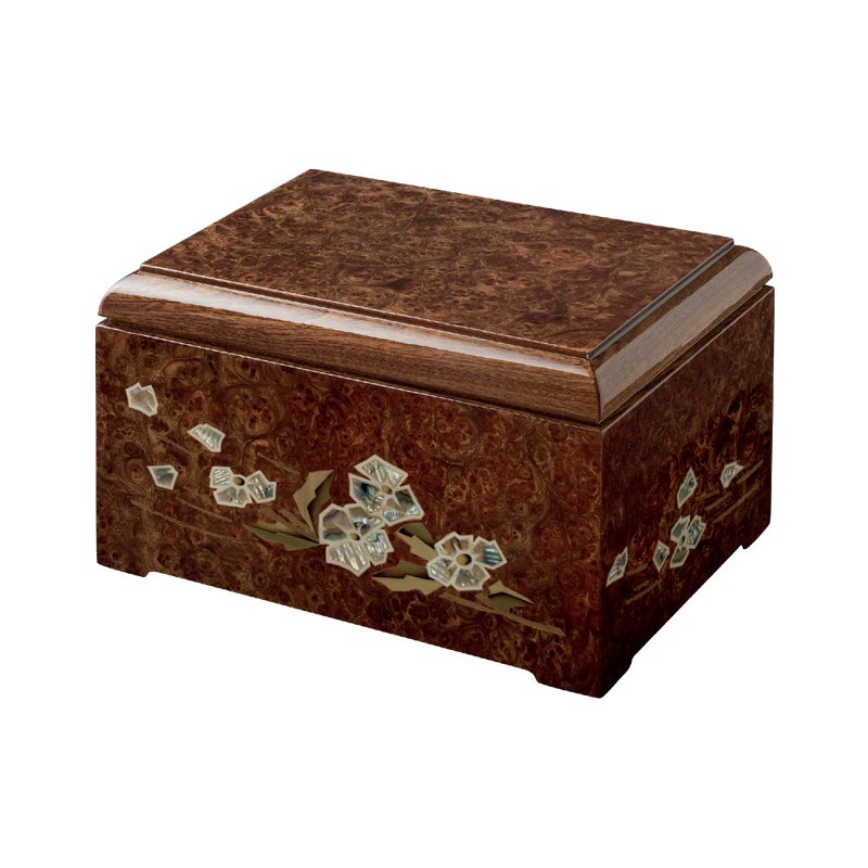 INLAID CINERARY URN DISTRIBUTED FOR FUNERAL HOMES & CREMATION 100% MADE IN ITALY