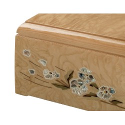 INLAID CINERARY URN DISTRIBUTED FOR FUNERAL HOMES & CREMATION 100% MADE IN ITALY