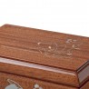 CINERARY URN VIRGIN INLAID MAHOGANY DISTRIBUTED FOR FUNERAL HOMES & CREMATION 100% MADE IN ITALY