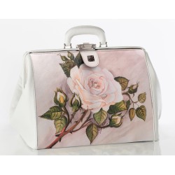 Urn carrier bag in leather Rosa Silvia