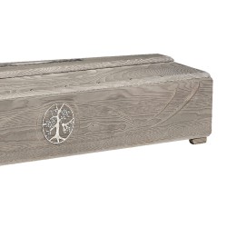 COFFIN CASKET BRASS DECOR YELLOW PINE PRODUCED & DISTRIBUTED BY ROTASTYLE 100% MADE IN ITALY