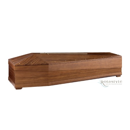 COFFIN CASKET EKEOS AFRORMOSIA SMOOTH DISTRIBUTED FOR FUNERAL HOMES 100% MADE IN ITALY