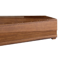 ATAUD FERETRO LISO EN AFRORMOSIA DISTRIBUIDO PARA FUNERARIAS Y TANATORIOS 100% ITALIANO