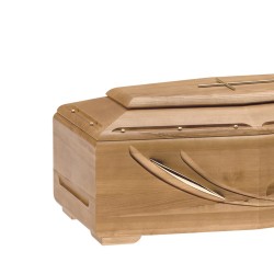 COFFIN CASKET ENGRAVED ASH WOOD DISTRIBUTED FOR FUNERAL HOMES 100% MADE IN ITALY