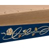 COFFIN CASKET AMERICAN OAK INLAID DISTRIBUTED FOR FUNERAL HOMES 100% MADE IN ITALY