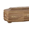 COFFIN CASKET INLAID WALNUT DISTRIBUTED FOR FUNERAL HOMES 100% MADE IN ITALY