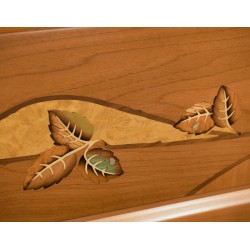 COFFIN CASKET INLAID WALNUT DISTRIBUTED FOR FUNERAL HOMES 100% MADE IN ITALY