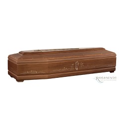 COFFIN CASKET INLAID MAHOGANY DISTRIBUTED FOR FUNERAL HOMES 100% MADE IN ITALY