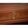 COFFIN CASKET INLAID MAHOGANY DISTRIBUTED FOR FUNERAL HOMES 100% MADE IN ITALY