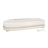 WHITE COFFIN CASKET INLAID MAHOGANY DISTRIBUTED FOR FUNERAL HOMES 100% MADE IN ITALY