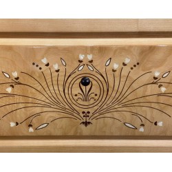 COFFIN CASKET INLAID ASH WOOD DISTRIBUTED FOR FUNERAL HOMES 100% MADE IN ITALY