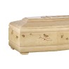 COFFIN CASKET INLAID ASH WOOD DISTRIBUTED FOR FUNERAL HOMES 100% MADE IN ITALY