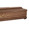 COFFIN CASKET INLAID WALNUT DISTRIBUTED FOR FUNERAL HOMES 100% MADE IN ITALY