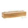 COFFIN CASKET INLAID ASH WOOD DISTRIBUTED FOR FUNERAL HOMES 100% MADE IN ITALY